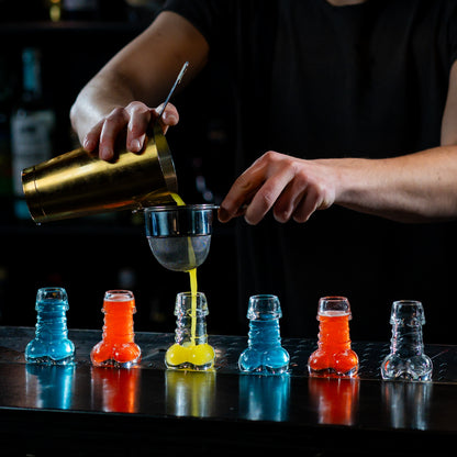 Set 6 Pahare fabricat din Sticla Rezistenta, 40 ml pentru Shot, Whiskey, Tequila, Espreso, Cocktail, Decor Bar