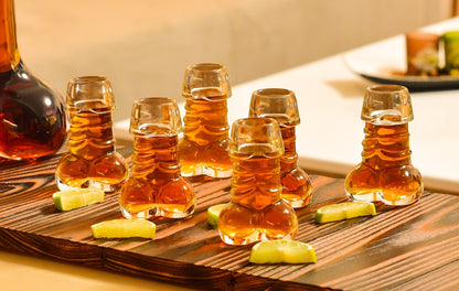 Set 6 Pahare fabricat din Sticla Rezistenta, 40 ml pentru Shot, Whiskey, Tequila, Espreso, Cocktail, Decor Bar