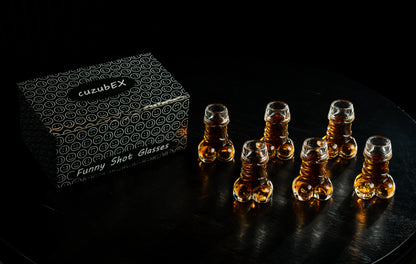 Set 6 Pahare fabricat din Sticla Rezistenta, 40 ml pentru Shot, Whiskey, Tequila, Espreso, Cocktail, Decor Bar